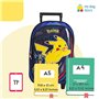 mybagstory - Sac à Dos à roulettes Pokémon Pikachu – Trolley Enfant 42x31x18 cm – 2 Compartiments – Sac école Maternelle ou Prim
