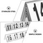 Scicalife 10 Pcs en Acier Inoxydable Tente Style Table Numéro Carte De Mariage Table Numéro Plaque Restaurant Table Numéro Signe