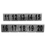 Scicalife 10 Pcs en Acier Inoxydable Tente Style Table Numéro Carte De Mariage Table Numéro Plaque Restaurant Table Numéro Signe