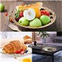 GFYWZ Lot de 3 paniers muraux décoratifs tressés suspendus bols décoratifs naturels, paniers plats tissés, paniers muraux en jon