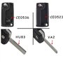Jongo - Coque de Clé avec Lame Compatible avec Peugeot 207cc et 407 | CE0523 Boitier Clef Plip Voiture Télécommande 3 Boutons
