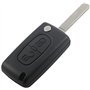 Pro-Plip CLE PLIP Compatible avec Peugeot 107 207 307 308 407 807 Partner Expert Citroen C1 C2 C3 C4 C5 C6 CE0536 2 Boutons Lame