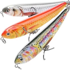 Leurre Stickbait 7cm 6gr – Pêche Carnassier Eau Douce – Leurres de Surface Réalistes pour Perche