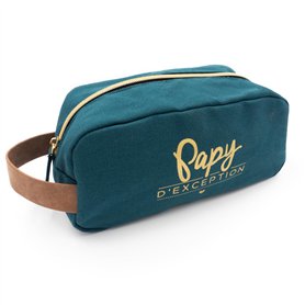 Manahia Trousse de Toilette Papy - Papy d'exception - Cadeau Papy - Trousse pour Homme - 22 x 10 x 12cm - Fête des Grands-Pères
