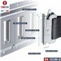 Sangles a Cliquet Automatique 3m 50mm pour Rail d'Arrimage Universel LC 750daN, 1500daN en U | Arrimage à Enrouleur Automatique 