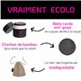 Coton Demaquillant Lavable réutilisables | Lingette Triple couche en Charbon de Bambou Végétal | Sac à linge Zéro Déchet | 18 Li