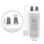 CONDENSATEUR PERMANENT 10 µF - Ø 30mm x 69 mm - FOND PLAT - FABRIQUÉ EN ITALIE
