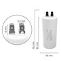 Condensateur Permanent 40 µF - Ø 45 mm x 94 mm, Fond Plat - Fabriqué en Italie