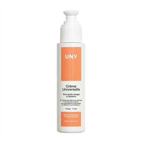 UNY Crème Universelle 150ml - Creme Apres Epilation Et Apres Rasage Adapté À Tous. After Shave Homme Et Femme Avec Bulbes De Nar