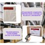 Lot de 30 Pochettes Transparentes 24x18 cm Porte Documents d'Expédition, Bordereau Vinted, Factures ou Bons de Livraison A4 plié