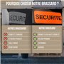 Strate Gear Pack x2 Brassard securite Agent de surete privé Orange Fluo Staff Tour de Bras videur Bandeau reflechissant reglable