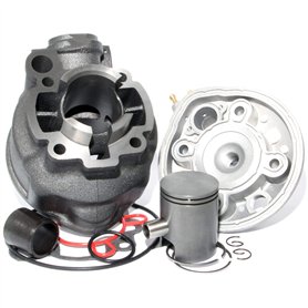 Easyboost Kit Cylindre 50 Fonte pour AM6 Culasse Piston Bi-Segments Type Origine tous modèles Moto pour Minarelli MBK Xlimit Xpo