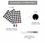 Kistayle Étiquettes Épices Rondes – Fond Noir, Écriture Blanche – 105 Autocollants Cuisine Étanches – Étiquettes Autocollantes B