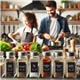 Écriture Blanche – 96 Autocollants Étanches – Étiquettes Adhésives Cuisine pour Po