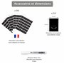 Étiquettes Épices Rectangulaires – Fond Noir, Écriture Blanche – 96 Autocollants Étanches – Étiquettes Adhésives Cuisine pour Po