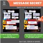 Lola et Louis (L&L) Kit invitation complet pour 10 invités : Enveloppes, MESSAGE SECRET à GRATTER, Cartes invitation anniversair