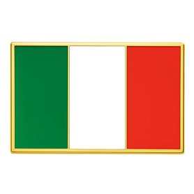 Pins Drapeau Italien Doré en Métal Émaillé pour Vêtements | Broche Élégante Italie | Accessoire Patriotique | Pin's Souvenir Nat