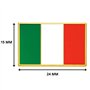 Pins Drapeau Italien Doré en Métal Émaillé pour Vêtements | Broche Élégante Italie | Accessoire Patriotique | Pin's Souvenir Nat