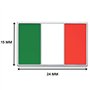 Pins Drapeau Italien | Métal Argenté et Émaillé pour Vêtements | Broche Élégante Italie | Accessoire Patriotique | Pin's Souveni