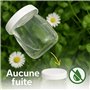 SPECIAL-DAY 24 pots yaourts en verre avec 48 couvercles hermétiques sans BPA- petit pot yaourt bebe- pour yaourtiere thermomix c