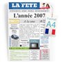 Little Elise Affiche d'Anniversaire 18 Ans Originale Style Journal Année 2007 | Design Unique Format A4 | Cadeau Anniversaire 18