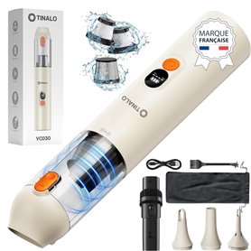 TINALO Aspirateur de Table sans Fil 17000PA 4 en 1- Aspirateur Voiture Puissant et Aspirateur à Main Rechargeable | Mini Aspirat