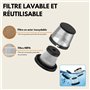 TINALO Aspirateur de Table sans Fil 17000PA 4 en 1- Aspirateur Voiture Puissant et Aspirateur à Main Rechargeable | Mini Aspirat