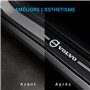ODOKIT Seuil De Protection Fibre De Carbone Noir - Compatible avec Volvo XC60 XC40 XC90 V60 V40 - Accessoires 4 Pièces - Facile 