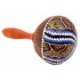 BALI PAPAYA Maracas Noix de Coco Artisanal Bois Carnaval Instrument Percussion Peint