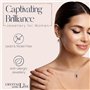Crystalline Azuria Femme Ensemble Collier et Pendantes Boucles d'Oreilles 18ct Plaqué Or Rosé avec Cristaux imitation Améthyste
