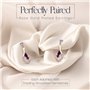 Crystalline Azuria Femme Ensemble Collier et Pendantes Boucles d'Oreilles 18ct Plaqué Or Rosé avec Cristaux imitation Améthyste
