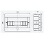 Petit distributeur encastré 8 modules/boîte à fusibles/boîte de distribution encastrée IP40