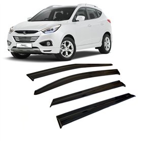 CarJoy Lot de 4 déflecteurs d'air - Déflecteurs d'air - Déflecteurs de pluie - Déflecteurs de fenêtre latérale - Compatibles ave