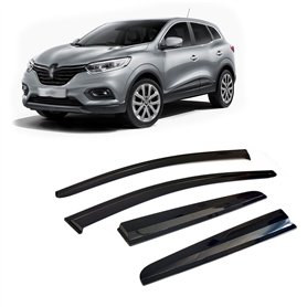 CarJoy Lot de 4 déflecteurs d'air - Déflecteurs d'air - Déflecteurs de pluie - Pour fenêtre de voiture - Compatibles avec Renaul