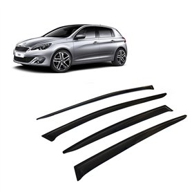 CarJoy Lot de 4 déflecteurs d'air - Déflecteurs d'air - Déflecteurs de pluie - Pour fenêtre de voiture - Compatible avec Peugeot
