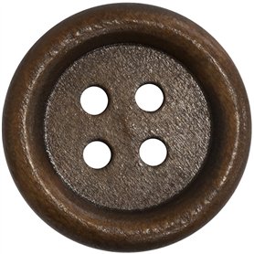 AERZETIX - C71883 - Lot de 10 Boutons à coudre ronds en bois Ø20x4 mm à 4 trous 32L L32 avec bord - couleur marron - ouverture 2