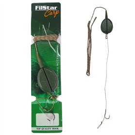 PRO FILSTAR Rig complet pour la pêche à la carpe avec plomb de 90 g et hameçon N2 – Montage avec leurre Pop Up Angel – Bas de li