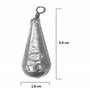 PRO FILSTAR Lot de 10 plombs de 50 g pour pêche en forme de poire - Avec émerillons - Pour la pêche de base - Pour la pêche de b