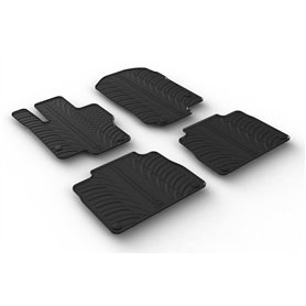 Set tapis de caoutchouc compatible avec Mercedes GLE (W167) Automate 2/2019- (T profil 4-pièces + clips de montage)