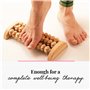Tuuli Accessoires Rouleau de massage des pieds en bois - Masseur de pieds et rouleau en bois 26 x 12 cm