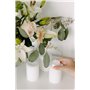Horeca Candles - Lot de 100 Bougie Chauffe Plat Blanche - 8 Heures - Cups Transparent - Sans Parfum