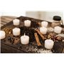Horeca Candles - Lot de 100 Bougie Chauffe Plat Blanche - 8 Heures - Cups Transparent - Sans Parfum