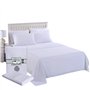 Danny Textiles 400 fils Percale 100% coton égyptien Drap double Blanc