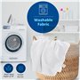 Danny Textiles 400 fils Percale 100% coton égyptien Drap double Blanc