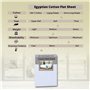 Danny Textiles 400 fils Percale 100% coton égyptien Drap double Blanc