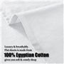Danny Textiles 400 fils Percale 100% coton égyptien Drap double Blanc