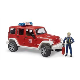 bruder 02528 - Jeep Wrangler Unlimited Rubicon Véhicule de sapeurs-pompiers avec pompier