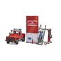 bruder 62701 - bworld Caserne de pompiers avec Land Rover Devender, pompier, module son et lumière