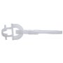 GARDINIA Glissière à Clipser Maxi avec Crochet Pliant inclus, 20 Pièces, Plastique, Blanc
