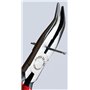 Knipex Pince demi-ronde avec tranchant (pince radio) noire atramentisée, gainées en plastique 160 mm (carte LS/blister) 25 21 16